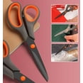 thumbnail image 2 of 8 in Titanium Non-Stick Stainless Steel Scissors,Non Pointed Scisors with Comfort Soft Grip,Office Craft Scissors for DIY Home Use 4 Pack, 2 of 8