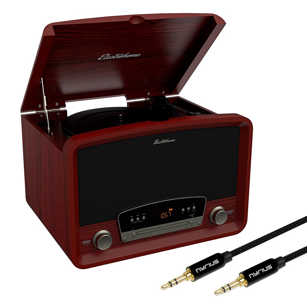Electrohome Kingston 7in1 Vintage Vinyl Record Player Stereo System