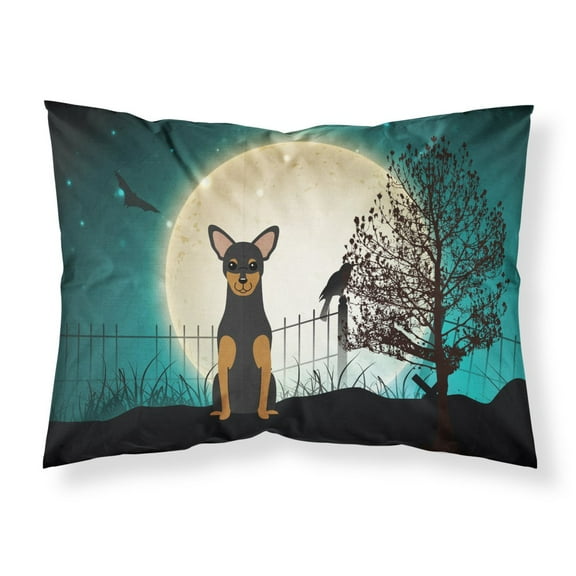 Halloween Scary Manchester Terrier Fabric Standard Pillowcase