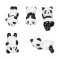 thumbnail image 2 of Ceramic Chopsticks Rack for Home Dining 5Pcs Japanese Lovely Panda Holder, 2 of 4