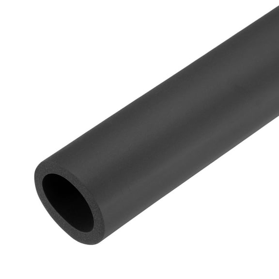 Pipe Insulation Foam Tube 25mm(1") ID 35mm OD 0.46m(18") Heat Preservation for Handle Grip Support,Black