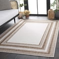 thumbnail image 3 of SAFAVIEH Beach House Carlie Bordered Indoor/Outdoor Area Rug, Beige/Brown, 4' x 6', 3 of 16