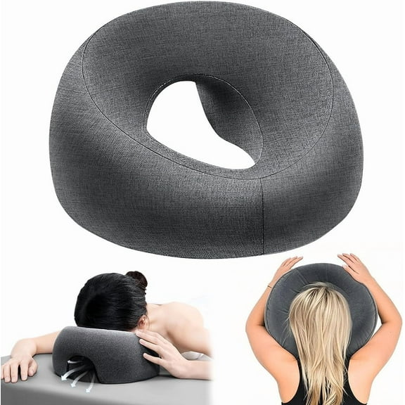 Genreen Massage Pillow Face Down Headrest for Bed & Massage Tables,Prone Sleepers,Face Cradle,Post Eye Surgery Recovery,BBL Pillow After,Office Napping and Beach Tanning