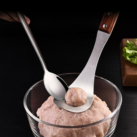

GWONG Stainless Steel Non-stick Meatball Maker Mold Spoon Kitchen Gadget Utensil Tool