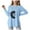 Sky Blue, variant on mgoYE Girl T-Shirts Girls Long Sleeve Shirts Floral Shirt Kids Crewneck Soft Tunic Tops Curve Hem Side Slit T-Shirts(Sky Blue,7-8 Years)