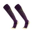 thumbnail image 3 of Calcetines de fútbol hasta la rodilla, suaves y transpirables, para deportes atléticos. Púrpura, 3 of 9