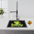 thumbnail image 7 of Kitchen Sink Single Handle Stainless Steel Faucet with Pull Down Sprayer(Silver), 7 of 7