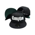 thumbnail image 1 of Compton Old English Black Adjustable Flatbill Snapback Hat w sunglass, 1 of 2
