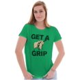thumbnail image 4 of Get a Grip Golfing Golfer Joke Funny Womens Slim Fit Graphic Tee Brisco Brands X, 4 of 5