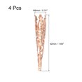 thumbnail image 2 of Uxcell 42mm Alloy Corsage Decorative Holder Vase for Wedding Party Prom Rose Gold 4 Pack, 2 of 7
