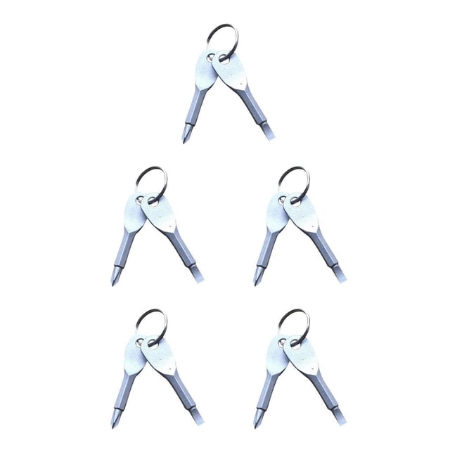 Yuarrent 1 Juego de destornillador multifunción Mini de acero inoxidable, destornilladores ranurados con forma de llave, llavero, herramienta de Type3 NO3 Yuarrent CBP003887