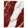 thumbnail image 7 of Red Marble Flannel Blanket for Bed,Travel and Camping, Gold Foil Modern Super Soft Cozy Blanket for All Seasons 50"x60", 7 of 7