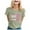 Light Green, variant on TSADFHJI Tank Tops for Women Built in Bra Plus Size Women's Cancer Printed T Shirt International Publicity Moon Short Sleeved Shirt Xxl Orange