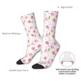 thumbnail image 4 of Daiia Tulips Flowers Print Crew Socks – Soft Breathable Long Socks for Men & Women, Moisture-Wicking & Comfortable Daily Wear Socks, One-Size Fits Most (US 5-11), 4 of 6