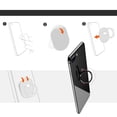 thumbnail image 4 of facefd Phone Ring Holder Self Adhesive Swivel Smartphone Bracket Removable Round Reusable Portable Cellphone Back Stand Silver, 4 of 5