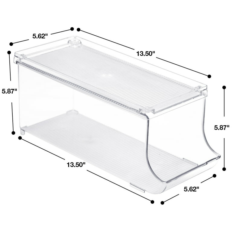 Sorbus Clear 12-Can Organizer with Lid (2 Pack)