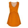 thumbnail image 4 of JINMGG Fashion Women's Summer V-Neck Sleeveless Solid Casual Tank Top Blouse Orange S, 4 of 9