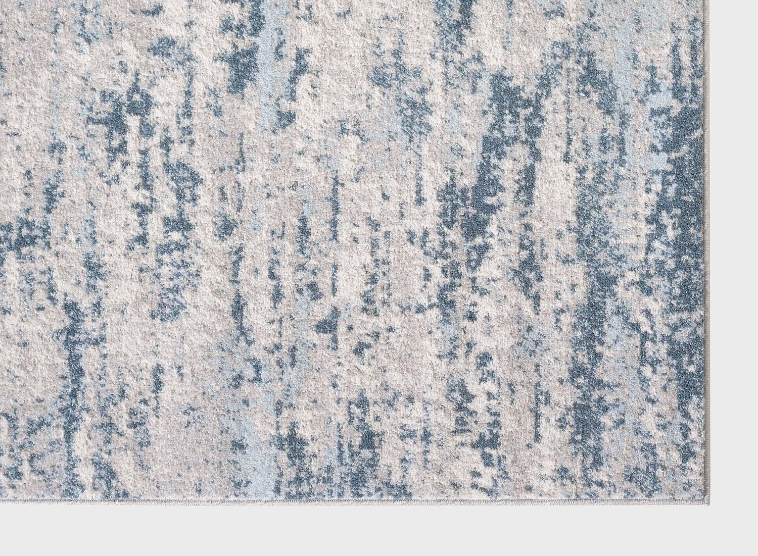 Veruca Cream and Blue Woven Area Rug