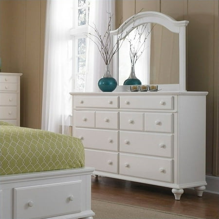 Broyhill Hayden Place Dresser And Arched Mirror In White