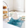 thumbnail image 4 of Marble Teal Blue Kitchen Dish Towels for Drying Dishes Set of 4, Modern Rose Floral Ink Art Silver Lines Waffle Weave Microfiber Hand Tea Bathroom Towels Quick Dry & Absorbent Towel 12x12, 4 of 7