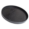 thumbnail image 6 of Round Wood Tableware Serving Decorative Trays Platters Black,, 6 of 6