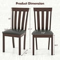 thumbnail image 6 of Canddidliike Dining Chair Set of 2 Upholstered Wooden Kitchen Chairs with Padded Seat and Rubber Wood Frame-Espresso, Dining Chairs, Dining Room Chair for Kitchen, Dining, Bedroom, Living, 6 of 9