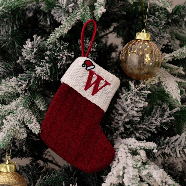 Christmas Decorative Supplies Red Knitted Christmas Socks Christmas Tree Pendant Embroidered Wool Rhetoric Socks Window Hanging Set A Christmas Story Merchandise Ornament Decorations Stained Glass