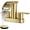 Brushed Gold, variant on 4 Inch Centerset Waterfall Bathroom Sink Faucet Deck Mount 2 Handle Basin Faucets 2 or 3 Hole with Pop Up Drain Included Lavatory Modern Mixer Tap Vanity Faucet Brushed Gold