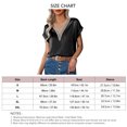 thumbnail image 1 of Camiseta con cuello en V para mujer, Camiseta con cuello en V de encaje para mujer Camiseta de manga corta para mujer Top de línea, 1 of 2