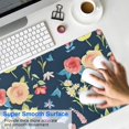 thumbnail image 4 of Long Mouse Pads for Desk,Pioneer Flower Floral Print Pattern Desk Mats on Top Of Desks, Desk Mouse Pad Extra Large with 3mm Non-Slip Base and Stitched Edge for Gaming,Office,Work,Home 31.5"x11.8", 4 of 6