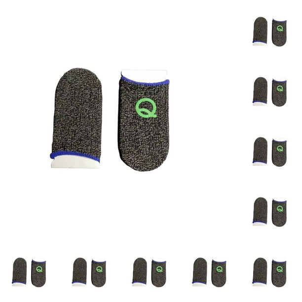 Monstrate 2 piezas luminosas para juegos móviles dedos cunas suaves universales a prueba de sudor guantes de juego de alta elasticidad para Azul 10Conjunto