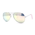thumbnail image 1 of Child Size Kids Color Mirror Classic Iconic Tear Drop Officer Sunglasses Silver Pink Mirror, 1 of 4