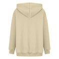 thumbnail image 5 of Oversized Hoodies for Women Plain Pullover Sweatshirt with Pockets Long Sleeve Hooded Sweat Shirts Y2k Tops Khaki XXL, 5 of 5