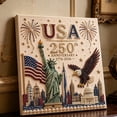 thumbnail image 4 of 250th Anniversary 3D Beaded DIY Kit, 4th of July Patriotic Bead Art White and Blue 3D Beaded Kit, Pearl Art Painting Kits with Frame Home Decor Craft Gift with Flag and Eagle, 4 of 5