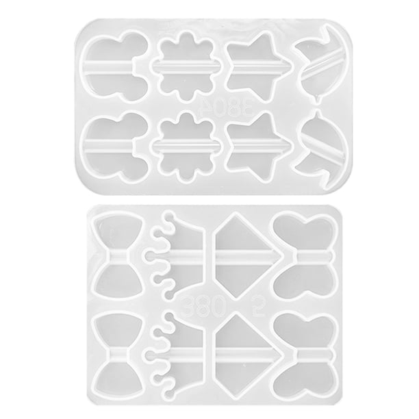 GOOHOCHY 2 uds moldes de fijación de paja, molde de fundición de resina epoxi, moldes para hacer manualidades