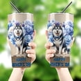 thumbnail image 4 of Siberian Husky Proud Dad Happy Father's Day 30oz Stainless Steel Tumbler Insulated Cup with Lid Husky Dog Lover Gifts - 02008, 4 of 5