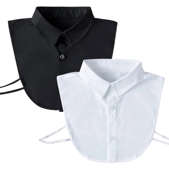 Detachable Collar Blouse for Women, Faux Half Shirt Fake Collar for Sweaters and Uniforms