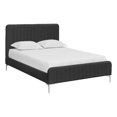 thumbnail image 1 of Brant House Heidi Fabric Queen Bed with Channel Tufted Headboard in Dark Gray, 1 of 6