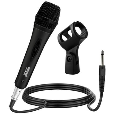 Dynamic Cardioid Handheld Mic with On/Off Switch & XLR Cable – Unidirectional Vocal Microphone for Karaoke, Live Singing, Public Speaking (ABS/Metal Build)