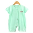 thumbnail image 2 of Gubotare Baby Clothes Boy Unisex Baby Boy Girl Clothes Summer Oversized Romper Toddler Baby Plain Short Sleeve Jumpsuit Size 12-18 Months (Green,12-18 Months), 2 of 4
