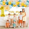 thumbnail image 5 of First Trip Around the Sun Birthday Decorations, Boho Sun 1st Birthday Balloon Garland Kit with Sun Backdrop Number 1 Foil Balloon for Sun Themed First Birthday Supplies, 5 of 6
