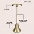 thumbnail image 3 of JONATHAN Y Irida 24" Art Deco Designer Pedestal Drink Table and Decorative End Table with Hammered Round Top and Bell Base, Antique Gold, END4007A, 3 of 5