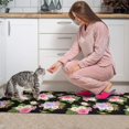 thumbnail image 3 of Pioneer Flower Floral Print Pattern Kitchen Rugs Sets Of 2, Anti Fatigue Non Slip Washable Floor Mats for Kitchen Sink Laundry, 17X30 Inch + 17X47 Inch, 3 of 6