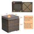 thumbnail image 7 of Topbuy 2 Pieces Patio Ottoman Multipurpose Outdoor Wicker Footstool Storage Box Side Table w/ Solid Metal Frame w/ Removable Cushions Gray, 7 of 7