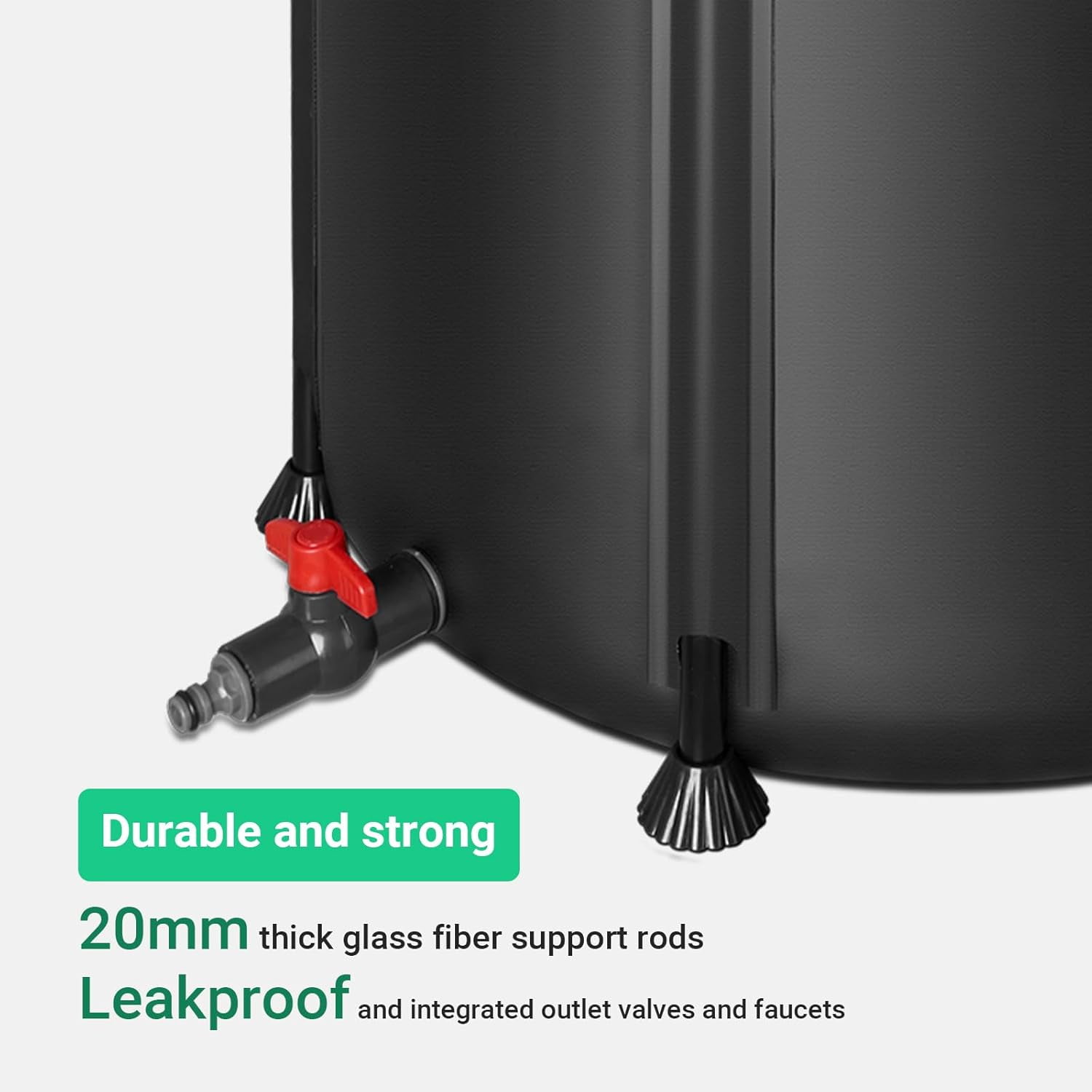 50 Gallon Collapsible Rain , 200L Portable Water  System for Garden & Emergency Use