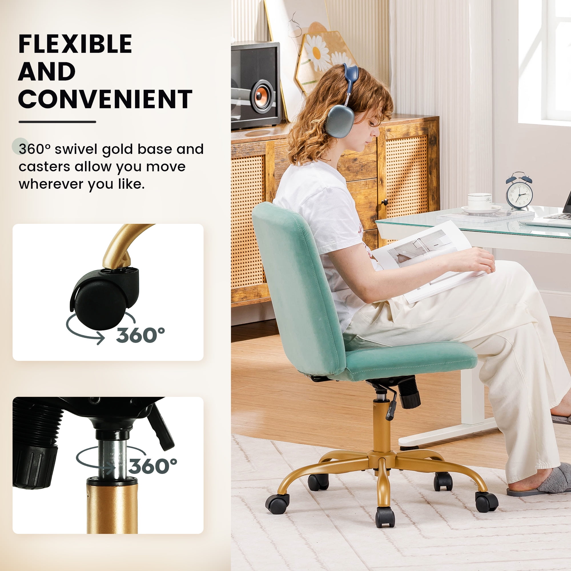 OFFICE CHAIR GREEN - FRENCH