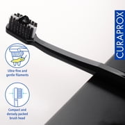 Curaprox Black is White Duo Toothbrush – Ultra Soft Carbon Whitening, Black/Black, 2-Pack
