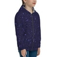 thumbnail image 5 of Pofeuu Glittering Purple Starfield Print Teenage Zipper Hoodie Sweatshirts Hooded Casual Jackets With Pocket For Boys Girls-Small, 5 of 6