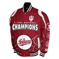 thumbnail image 2 of Men's Franchise Club Crimson Indiana Hoosiers 5-Time Champions Signature Cotton Twill Full-Snap Jacket, 2 of 3