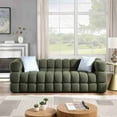 thumbnail image 4 of Llinc Store Marshmallow Sofa 3 Seater Couches For Living Room Body Structure for Usa People Boucle Sofa Olive Green 84.3" Length ,35.83" Deepth, 4 of 6